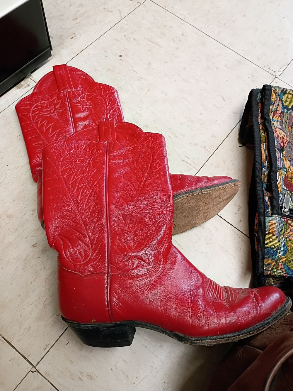 Vintage Panhandle Slim Red Cowboy Boots 8.5